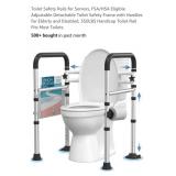 Toilet Safety Rails w/ Handles, Fits Most Toilets