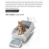 NEW Enclosed Stainless Steel Cat Litter Box w/