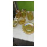 (6) Carnival Glass  Pieces