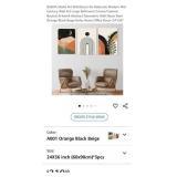 NEW 3 Pc - 24" x 36" Boho Art Wall Decor, Orange