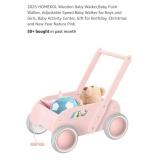 Wooden Baby Push/Pull Walker, Pink*appears new