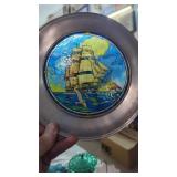 Sun Catcher Stained Glass Llate USS Constitution,