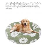 Calming Pet Bed w/ Non-Slip Bottom, Green &
