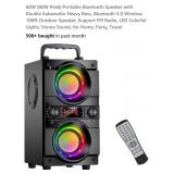 60W (80W Peak) Portable Bluetooth Speaker w/