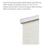 NEW 27" W x 72" H Cordless Roller Blind, Natural
