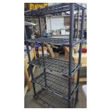 Rubbermaid Black Plastic 5 Shelf Unit approx 3
