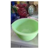 Vintage Jadeite Batter Bowl with Pour Spout 6.5".