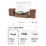 New Vinyl Record Player with External Speakers, 3