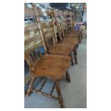 Estate  6 Solid Wood Kitchen Chairs Good Solid