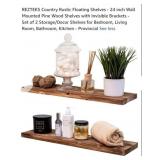 (New) Set of 2 --24" Rustic Floating 4