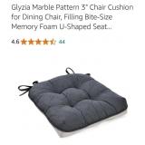 Set of 4 - 3" Chair Cushions w/ Ties & Non-Slip