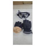 Set of Ski Goggles & Ski Gloves (Size