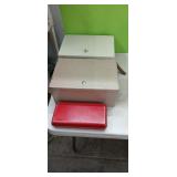 3 Metal Lock boxes from  Scheffel estate (1) has