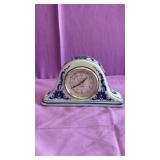 Blue Delft Style Battery Operated Clock   Tested