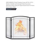 NEW 3 Panel Fireplace Screen, 48" W x 29" H,