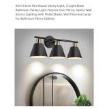 NEW 3-Light Vanity Light Fixture w/ Metal Shades,