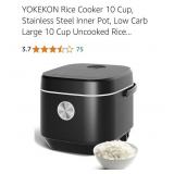 NEW 10 Cup Low Carb Rice Cooker, Black*tested &