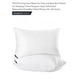 2 Pk King Size Pillows, White*appears new,