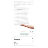 NEW 24" W x 36" L Cordless Faux Wood Blinds, Snow
