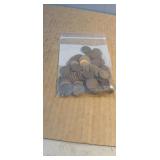 100 Mixed Dates Wheat Pennies (2 rolls)