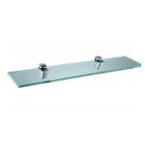 NEW 20" Tempered Glass Shelf, Brushed Nickel