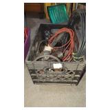 Milk Crate Mounted on Dolly Cart with Grinding