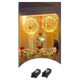 NEW Set of 2 - LED 16" Ball Lights