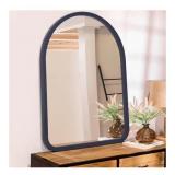 Arched Wall Mirror, 20" x 16", Dark Grey