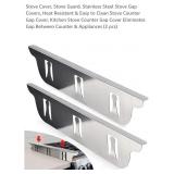 NEW 2 Pc Stainless Steel Stove Gap Covers, 23.5"