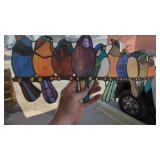 Beautiful 24" Stain Glass Sun Catcher. Birds