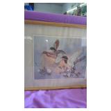 Annie Moyer Mallard Ducks Framed 17" x 21".