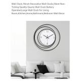 16" Wall Clock, Black & White*appears new,