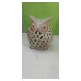 Ceramic Owl Night Light 7" tall x 6" wide