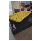 Large Black & Yellow 55 Gallon ToteNo Damage