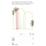 NEW Set of 2 - 8FT & 6.6FT Gold Metal Wedding