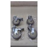 4 New 4" Heavy Caster Wheels. 2 Has Locks