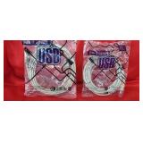 NEW Set of 2 - 10ft USB Extension Cord,