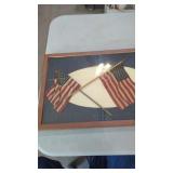 2 Vintage 50 Star Flags Framed