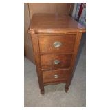 3 Drawer Night Stand. 14" x19" x 31"tall. Very