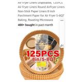 (125) 5-8qt Air Fryer Parchment Paper Liners
