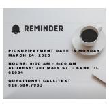 Payment & Location Info