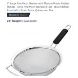 9" Large Fine Mesh Strainer with Thermo Plastic