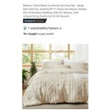 3 Pc King Size Tufted Boho Comforter Set -