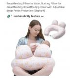 Breastfeeding Pillow, Pink Elephants *appears