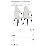 NEW Set of 4 Dining Chairs, Mid-Back, Armless,