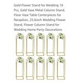 (New)  10  Gold Flower or Vase Stands for