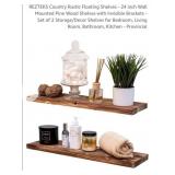 NEW Set of 2 - 24" Country Rustic Floating