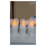 3 Shimmer Angels. Battery Operated flickering 7"