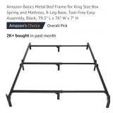 NEW King Size Metal Bed Frame, 9-Leg Base,
