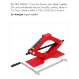 1.5 Ton Car Scissor Jack w/ Handle: Steel,